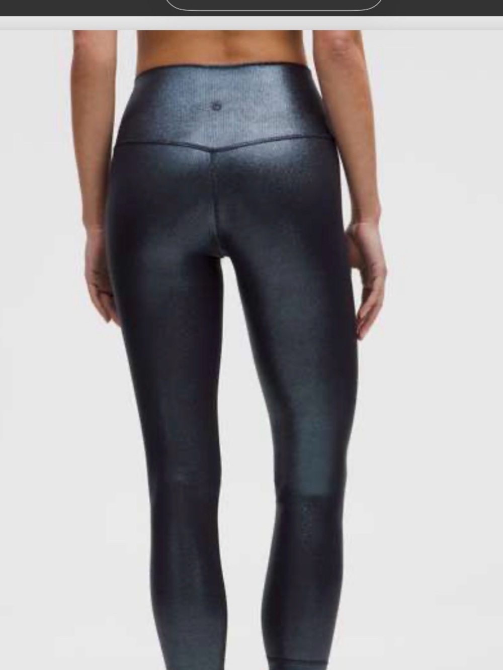 Lululemon Align High Rise Ribbed Pant 25” Shine  Radiant Foil Print Black night